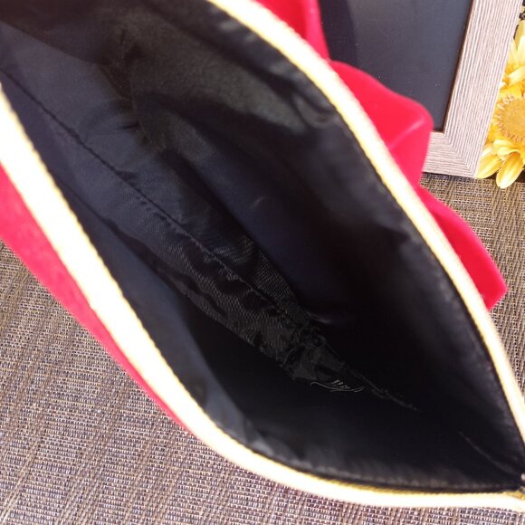 Sexy red velvet clutch evening bag pouch - Picture 7 of 11